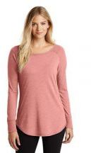 District ® Women's Perfect Tri ® Long Sleeve 4.5-ounce 50/25/25 Poly Cotton Rayon Tunic T-shirt